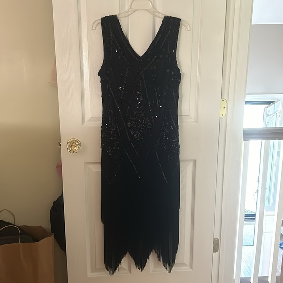 1920 themed flapper dress. Fringe bottom - Picture 5 of 7